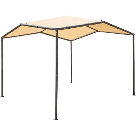 Pavillon en acier 317x317x271 cm – Protection solaire résistante aux UV – Montage rapide – Bâche 300D déchirure et intempéries – Shelterlogic (1/5)