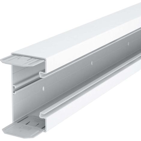 OBO Bettermann Goulotte d'appareillage sans halogène avec perforation de fond 70x130x2000 Polycarbonate/Acrylonitrile-Butadiène-Styr..., 6114200
