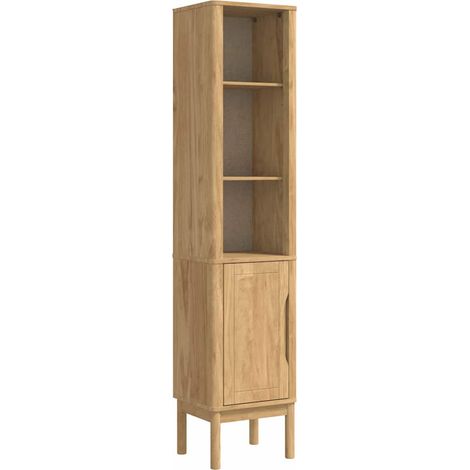 Maison Exclusive - Mobiletto bagno alto FLORO Marrone cerato 35 x 30 x 160 cm