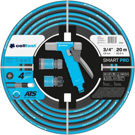 NUOVO set Smart 20 m 3/4"", il set include: tubo da giardino SMART 3/4"" 20 m, irrigatore a pistola HYDRON, connettori rapidi IDEAL, (1/3)