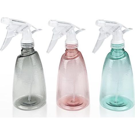 3 Pièces Vaporisateur Vide 500 ml, Rechargeable Gâchette en Plastique Flacon Pulvérisateur, 2 Pulvérisation Modes Transparent Spray Bouteilles, pour Nettoyage, Plante, Cheveux, Jardin (1/5)