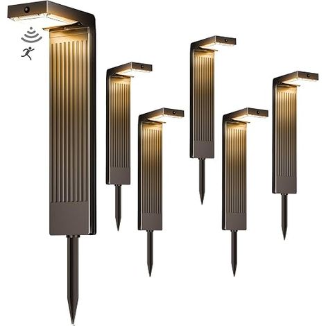Set of 6 Outdoor Solar Lights with Motion Sensor (1/5)