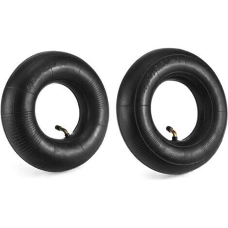 Chambres à Air pour Outils de Jardins - 2x 4.10/3.50-4 Valve Métal Courbée (1/4)