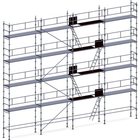 Echafaudage façadier 130 m² garde-corps planchers