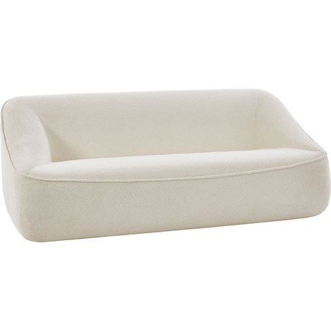 Divano 3 posti in tessuto testurizzato beige KIREBA (1/5)