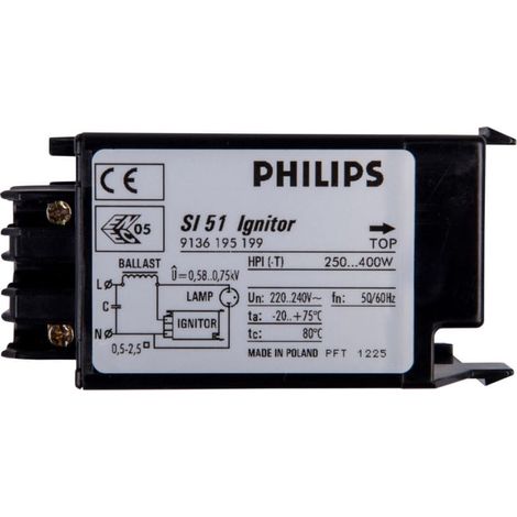 Sistema de encendido SI 51 de 250-400 W para lámparas de halogenuros metálicos HPI 913619519966
