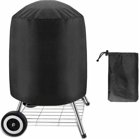 Housse Barbecue - Rond - Tissu Oxford 420D - Étanche PVC - Anti-UV - Coupe-Vent - 58 x 77 cm - 1 Pièce (1/5)