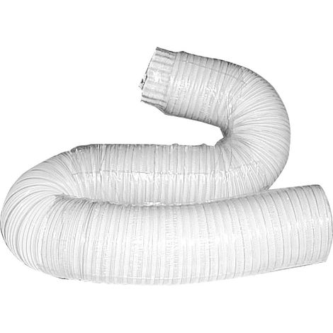 Tubo ø 120 mm in alluminio compresso verniciato bianco estensibile fino a 3 metri 00000051504