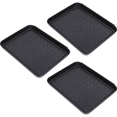 Plateau à chaussures en plastique durable, gain de place, conception à 3 emboîtements, grande polyvalence, plateau à bottes stable pour la maison, le bureau ou l'hôtel (1/5)