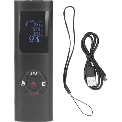 Mesure Laser télémètre Rechargeable 60m, outil d'affichage numérique pour la mesure de la Construction (1/5)