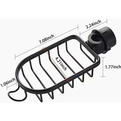 Trimec – Étagère de douche sans perçage – Lot de 2 étagères inoxydables – Acier SUS304 antirouille – Support pour barres de 18-27mm – Pour salle de bain et cuisine