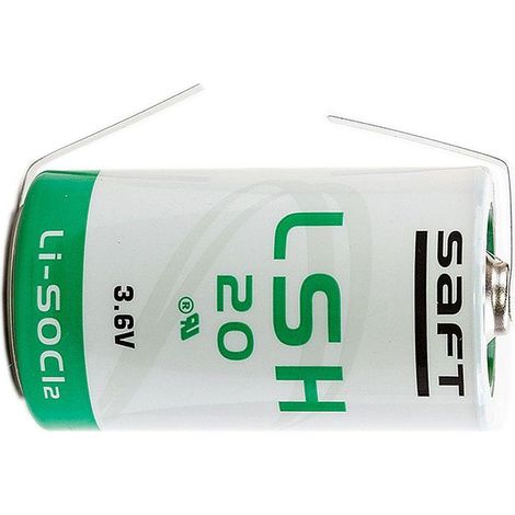 Pila Litio 3,6V 13Amp D-R20 Terminales Soldar SAFT