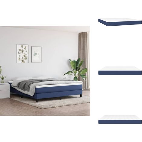 Taschenfederkernmatratze Blau 180x200x20 cm Stoff - Taschenfederkernmatratze - Matratze Blau - Doppelbettmatratze - Bettwäsche - Schlafsystem (1/5)