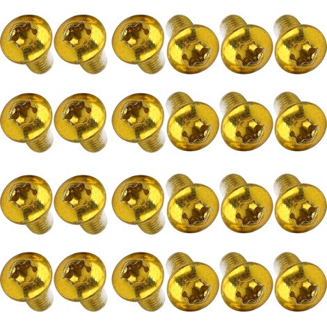 24 pièces Boulons de Frein Disque Vélo ZTTO T25 M5x10mm Durables Dorés Antirouille (1/5)
