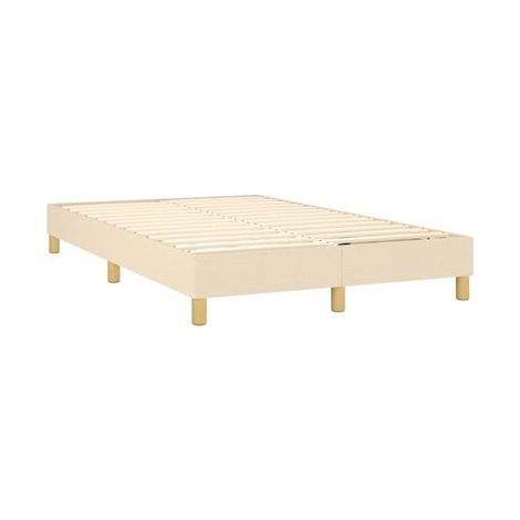 Sommier champignon avec matelas LED, couleur crème, 120 × 200 cm, tissu, tissu doux et respirant, éclairage led d’ambiance, pour chambre, confort quotidien, assemblage rapide (1/5)