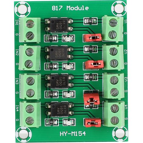 Carte d'isolement 4 canaux 817 avec convertisseur de tension et module adaptateur (1/5)