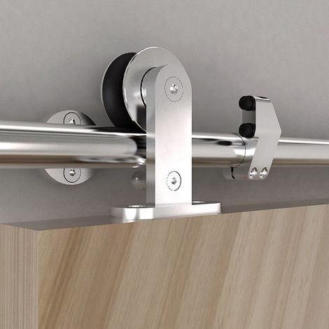 Kit herrajes puerta corredera acero inoxidable exterior 2m (1/5)