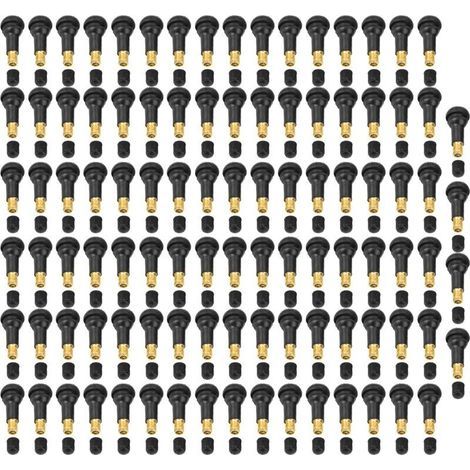 100 pièces de rechange universel pour moto de voiture Snap dans la tige de valve de pneu de pneu (TR413) (1/5)
