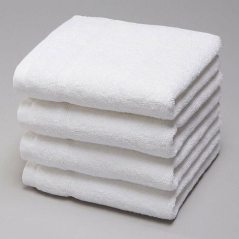 Serviettes de Bain - Lot de 3 - Blanc Pur - 70 x 140 cm - 100 % Coton - 500 g/m²