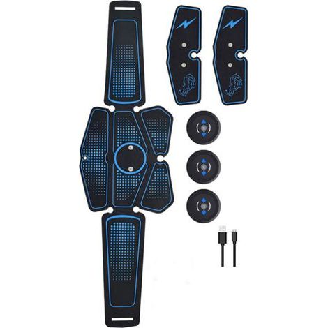 Stimulationsgürtel, Bauchmuskeltrainingsgürtel, Muskelaufbaugerät, Bauchmuskeltrainingsgürtel für Männer und Frauen (1/5)
