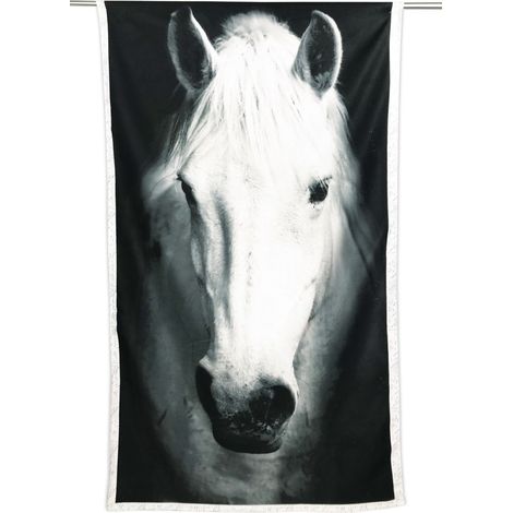 Serviette de plage éponge Cheval blanc grande taille cm. 90 X 170