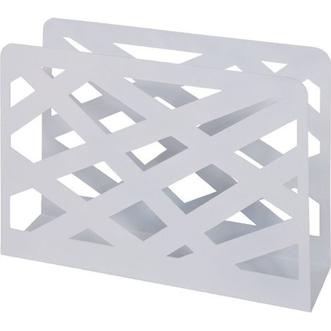 HAKU Möbel Portagiornali bianco, metallo - Dim. L 35 cm x A 26 cm x P 10 cm, Stile Moderno (1/2)