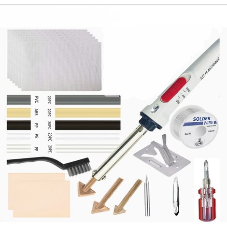 Kit de réparation de pare-chocs de voiture 2 en 1 100 W avec 3 pointes de fer à souder, 56 baguettes de soudage et réglage à 3 vitesses. (1/5)