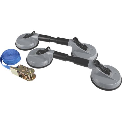 Paire de ventouses ø115mm 60Kg + sangle à cliquet 4,7M - OC 0550BL - CLAS Equipements