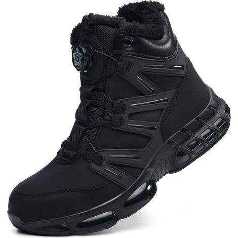 Chaussures de Sécurité d'Hiver Montantes et Légères pour Homme et Femme - Bottines de Travail Chaudes et Isolantes (1/5)