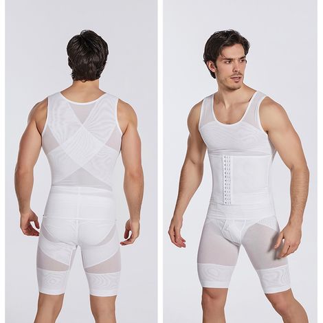 Veste Homme Minceur en Nylon Respirante - Slim Fit Compression Blanc Taille XL (1/5)