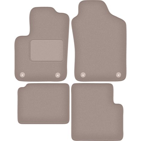 Tapis en velours beige pour : Fiat 500 Hybride à hayon (2020-) (1/5)
