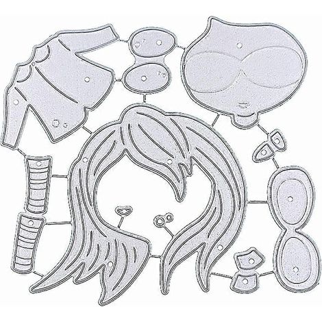 Stanzschablone für kleine Mädchen aus Metall, DIY-Scrapbooking-Album, Papierkarten-Vorlage, Prägeform, Basteldekoration