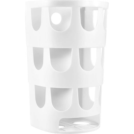 royaluxe - Râtelier à Foin pour Petits Animaux, Distributeurs Nourriture Gamelle en Plastique Hangable Manger Poreux, Cage Accessoires pour Lapins Hamster Chinchillas - Blanc (1/4)