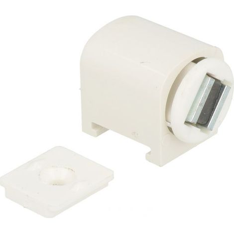Chiusure magnetiche bianche con basetta forza 6 kg. 2 pz.