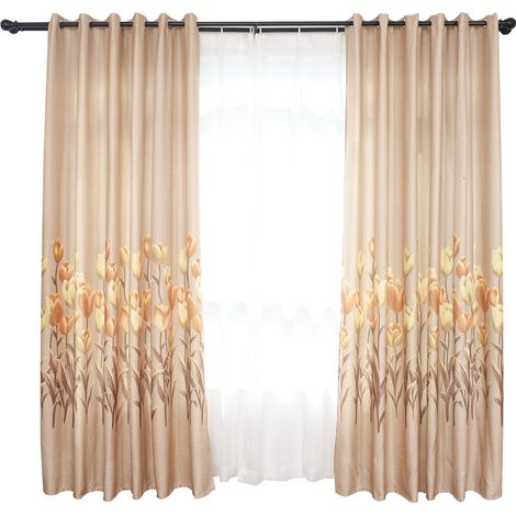 Rideau Occultant En Polyester - Tissu Anti-Lumière Et Anti-Bruit - Pour Chambre Salon Bureau - 1 Pièce (1/5)
