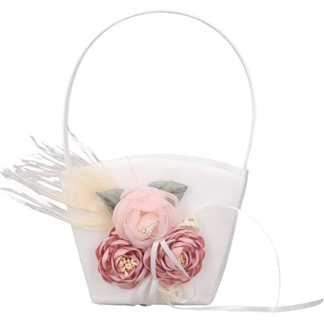 Tragbarer Blumenkorb für Hochzeiten, Requisite für Brautjungfernfotos, Hochzeitsbedarf (1/5)