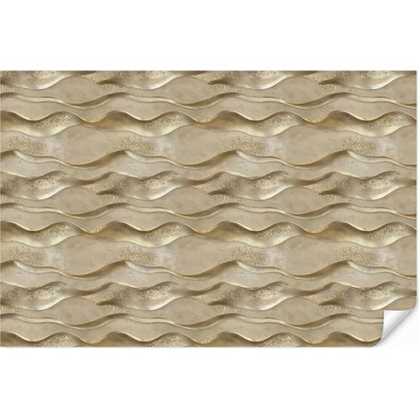 Carta da Parati Onde - Motivo - Oro 400x280 cm (1/5)
