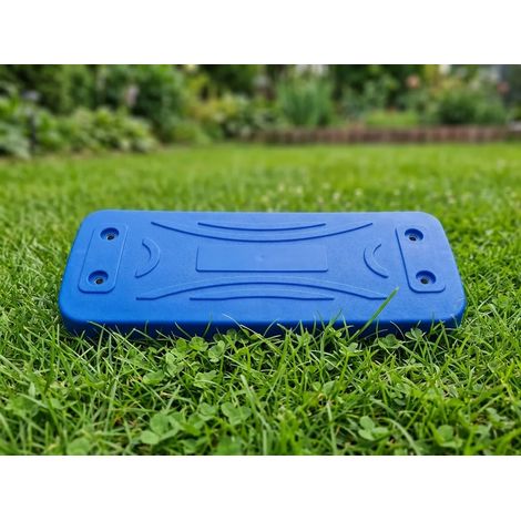 Asiento plano infantil con inserto de aluminio para columpio de tabla azul. (1/3)