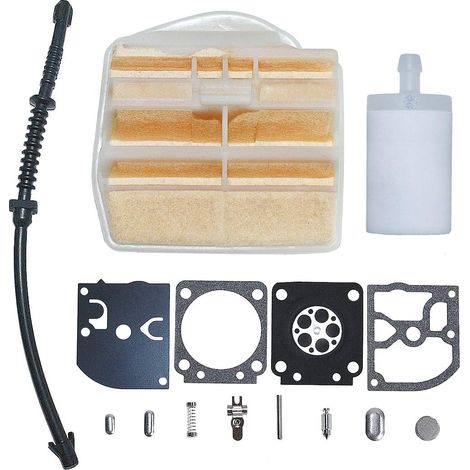 Kit de réparation tuyau filtre à air et carburant pour carburateur Husqvarna 445 445E 450 450E Tronçonneuse 544080803, 544128601 (1/5)