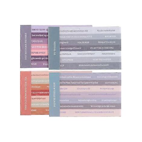 Lot de 4 autocollants inspirants avec de jolis mots, citations motivantes pour album de scrapbooking (comme illustré 1) (1/2)
