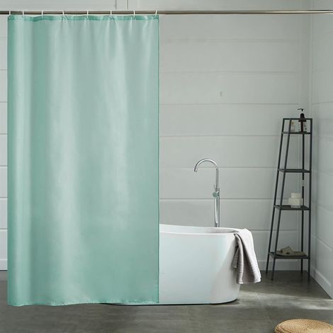 Textil Duschvorhang 120x180 cm Minzgrün, Schimmelresistent, Wasserabweisend, Waschbar (1/5)
