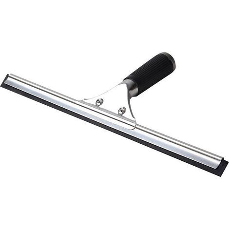 Outils de nettoyage essentiels : raclette de salle de bain, raclette à verre de 25 cm, raclette à vitre professionnelle en acier inoxydable. (1/5)