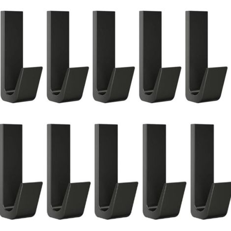 10 Stück selbstklebende Wandhaken aus Aluminium, Handtuchhalter fürs Badezimmer, Handtuchhalter für die Küche, selbstklebende Garderobe, Wandmontage ohne Bohren