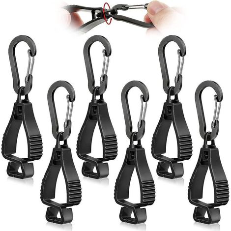 Set mit 6 Handschuhgriffclips, Sicherheitsclips für die Arbeit, Befestigungs- und Halteclips für Handschuhe. (1/5)