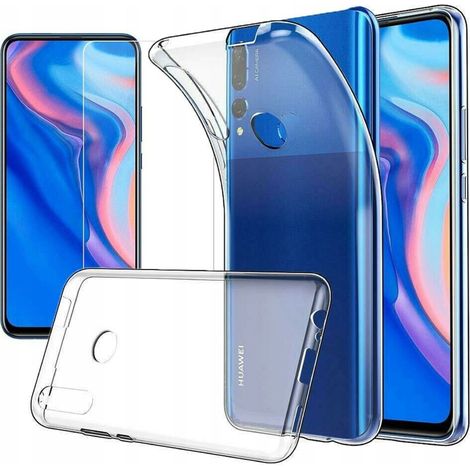 Custodia sottile per Huawei P Smart Z in silicone trasparente + vetro (1/2)