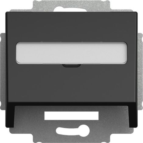 Busch-Jaeger Disque central avec bague de support, avec champ d'inscription Connecteur de communication noir matt - Busch-balance® SI (1758-915), 2CKA001724A4461