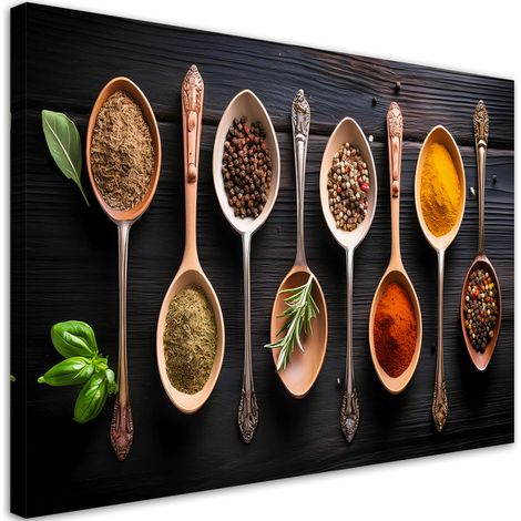 Tableau déco Épices de cuisine de restaurant 100x70 (1/5)