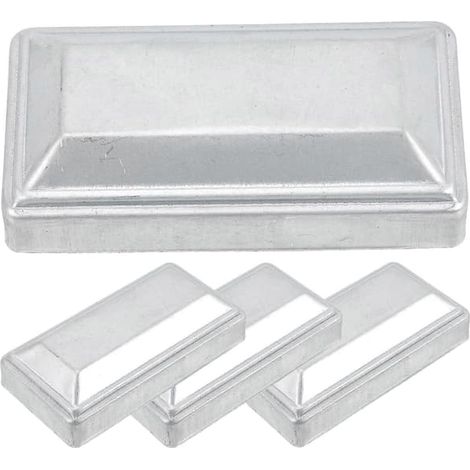 BelleRise - Lot de 4 capuchons décoratifs pour poteaux de clôture, protections rectangulaires de rechange (1/3)