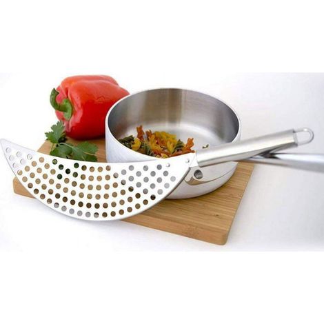 Passoire inox avec poignée - Passoire multifonction pour cuisine - Égouttoir robuste (1/3)