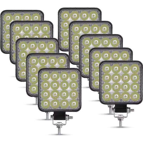 Barre lumineuse LED 12V/24V 48W, projecteur carré pour camion, voiture tout-terrain, moto, SUV, quad, phares LED (1/5)